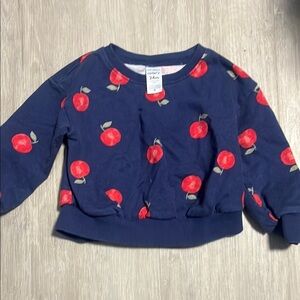4/$20 Carter's Kids Blue Shirt with Red Apple Print 24M